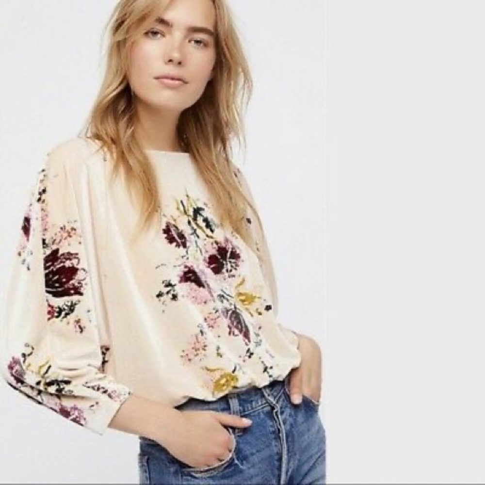 Free People Women’s Velvet Slouchy Babe Bodysuit - Picture 5 of 8